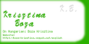 krisztina boza business card